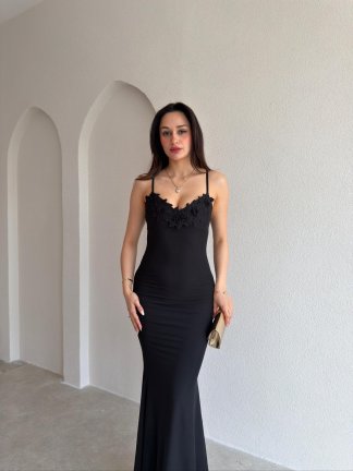 ANTHRO Maxi Elbise 8558 - Siyah - 2