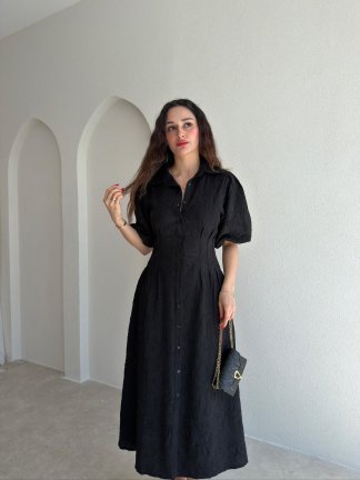 ANTONİO Midi Elbise 9520 - Siyah - 2