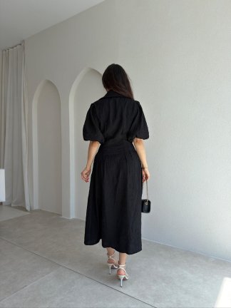 ANTONİO Midi Elbise 9520 - Siyah - 3