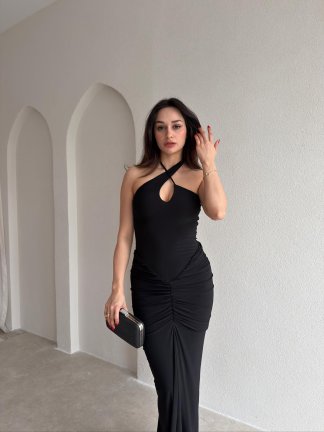 ANYA Maxi Elbise 8968 - Siyah - 2