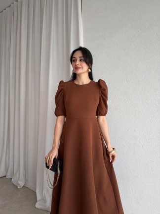 APOLLO Midi Elbise 8682 - Kahverengi - 2