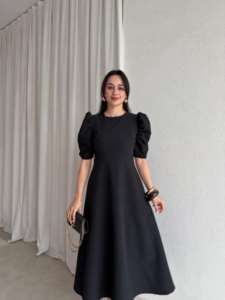 APOLLO Midi Elbise 8682 - Siyah - 2