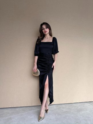 APRES Maxi Elbise 7925 - Siyah - 2