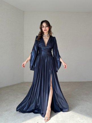 ARİA Maxi Elbise 8548 - Lacivert 