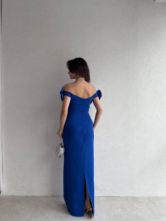 ARMİ Maxi Elbise 5051 - Saks Mavisi - 6