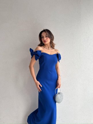 ARMİ Maxi Elbise 5051 - Saks Mavisi - 5