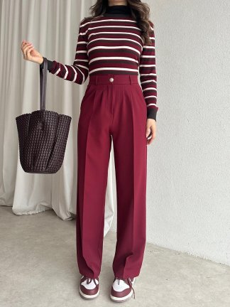 AROA Pantolon 2649 - Bordo - 3