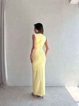 AROW Maxi Elbise 2784 - Sarı - 3