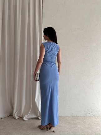 AROW Maxi Elbise 2784 - Mavi - 3