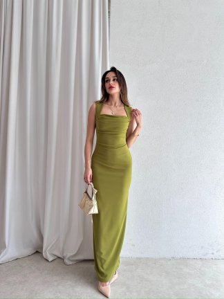 AROW Maxi Elbise 2784 - Yeşil - 2