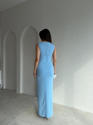 AROW Maxi Elbise 2784 - Bebe Mavisi - 3