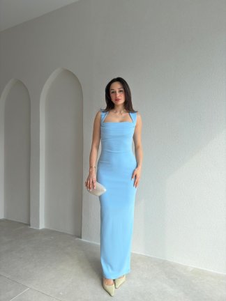 AROW Maxi Elbise 2784 - Bebe Mavisi 