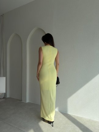 AROW Maxi Elbise 2784 - Sarı - 2