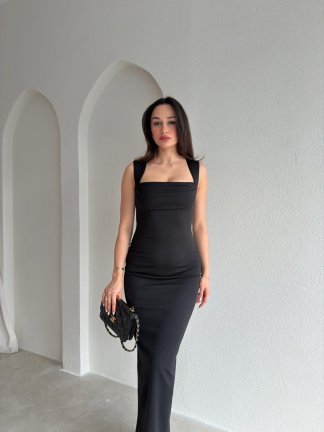 AROW Maxi Elbise 2784 - Siyah - 2