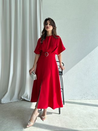 ARTHUR Midi Elbise 2056 - Kırmızı - 3