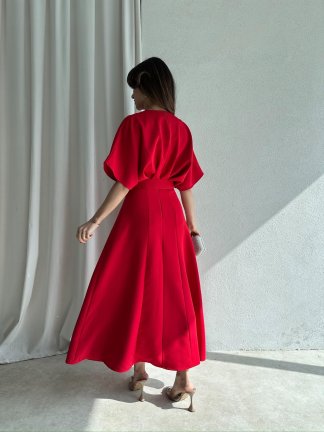 ARTHUR Midi Elbise 2056 - Kırmızı - 4