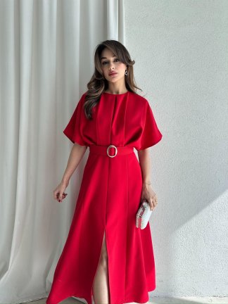 ARTHUR Midi Elbise 2056 - Kırmızı 