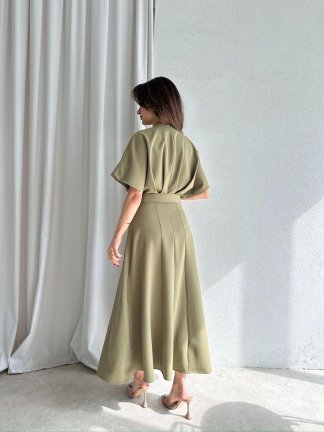 ARTHUR Midi Elbise 2056 - Haki - 4