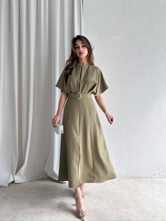 ARTHUR Midi Elbise 2056 - Haki - 2