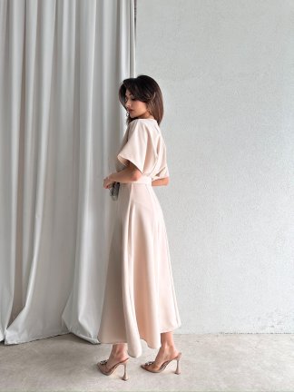 ARTHUR Midi Elbise 2056 - Krem - 4