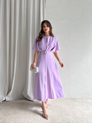 ARTHUR Midi Elbise 2056 - Lila - 3