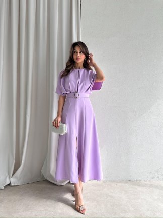 ARTHUR Midi Elbise 2056 - Lila - 4