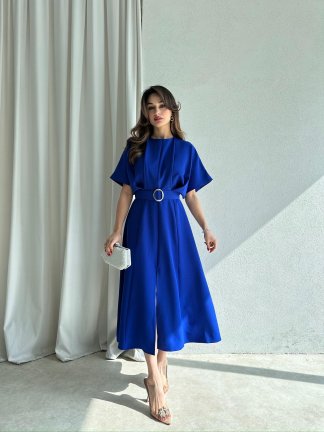 ARTHUR Midi Elbise 2056 - Saks Mavisi - 5