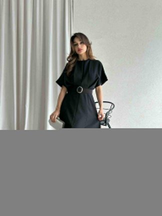 ARTHUR Midi Elbise 2056 - Siyah - 2