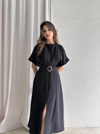 ARTHUR Midi Elbise 2056 - Siyah 