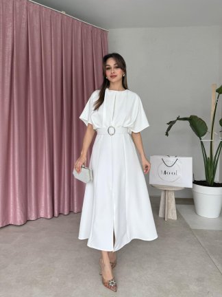 ARTHUR Midi Elbise 2056 - Beyaz - 1