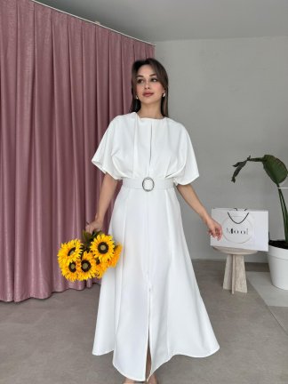 ARTHUR Midi Elbise 2056 - Beyaz - 2