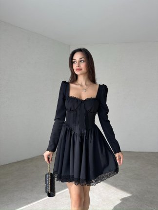 ARWEN Mini Elbise 3302 - Siyah 