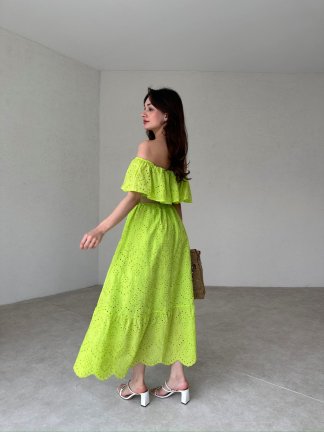 ASSENS Midi Elbise 4009 - Yeşil - 3