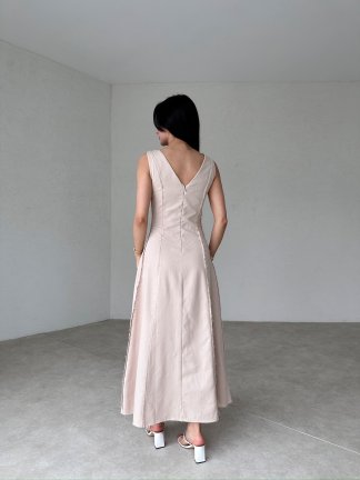 ASTRİD Maxi Elbise 7261 - Krem - 3