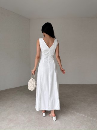 ASTRİD Maxi Elbise 7261 - Beyaz - 3