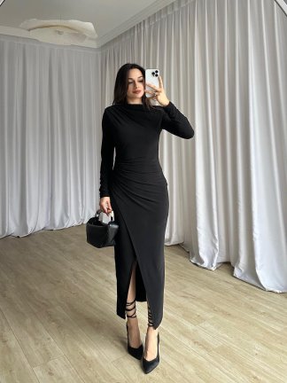 AURA Elbise 8416 - Siyah - 3