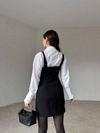 BABLY Mini Salopet Elbise 7310 - Siyah - 4