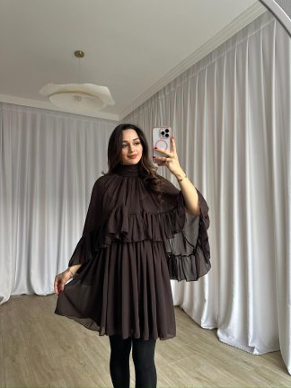 BAHAMA Elbise 8738 - Acı Kahve - 3