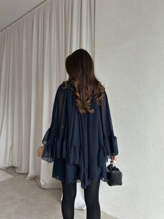 BAHAMA Elbise 8738 - Lacivert - 3