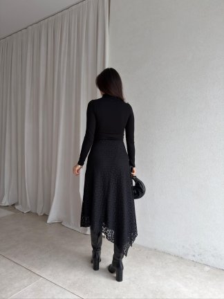 BAMBİ Dantelli Etek 8847 - Siyah - 3