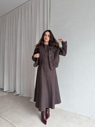 BARBARA Denim Takım 8894 - Acı Kahve - 2