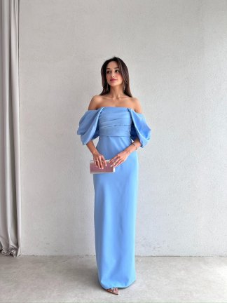 BARUCCİ Maxi Elbise 7005 - Mavi - 2