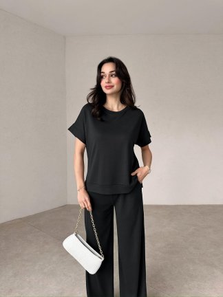 Modal Kumaş İkili Carlo Takım - Siyah - 2