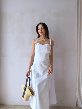BAYES Maxi Elbise 9299 - Beyaz - 1