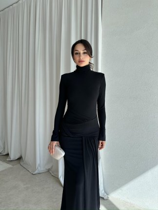 BECA Maxi Elbise 8630 - Siyah - 2