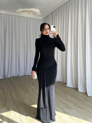 BECA Maxi Elbise 8630 - Siyah - 3