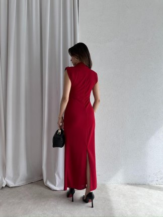 BELGRA Maxi Elbise 5048 - Kırmızı - 2