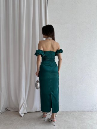 BELİNDA Maxi Elbise 3870 - Zümrüt Yeşili - 3