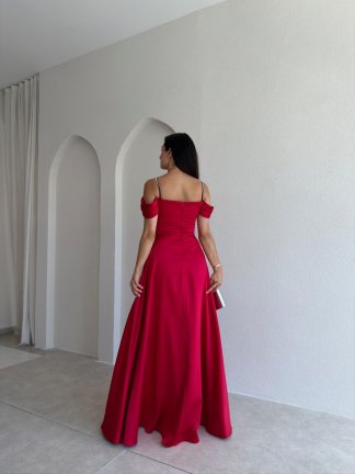 BERİLLA Maxi Elbise 1020 - Kırmızı - 4