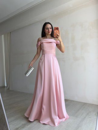 BERİLLA Maxi Elbise 1020 - Pudra - 3